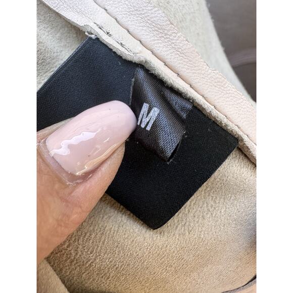 HOTEL PARTICULIER 100% Leather Bodycon Dress Ruffle Sleeves Minimalist Sz M - Picture 7 of 10